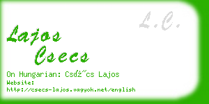 lajos csecs business card